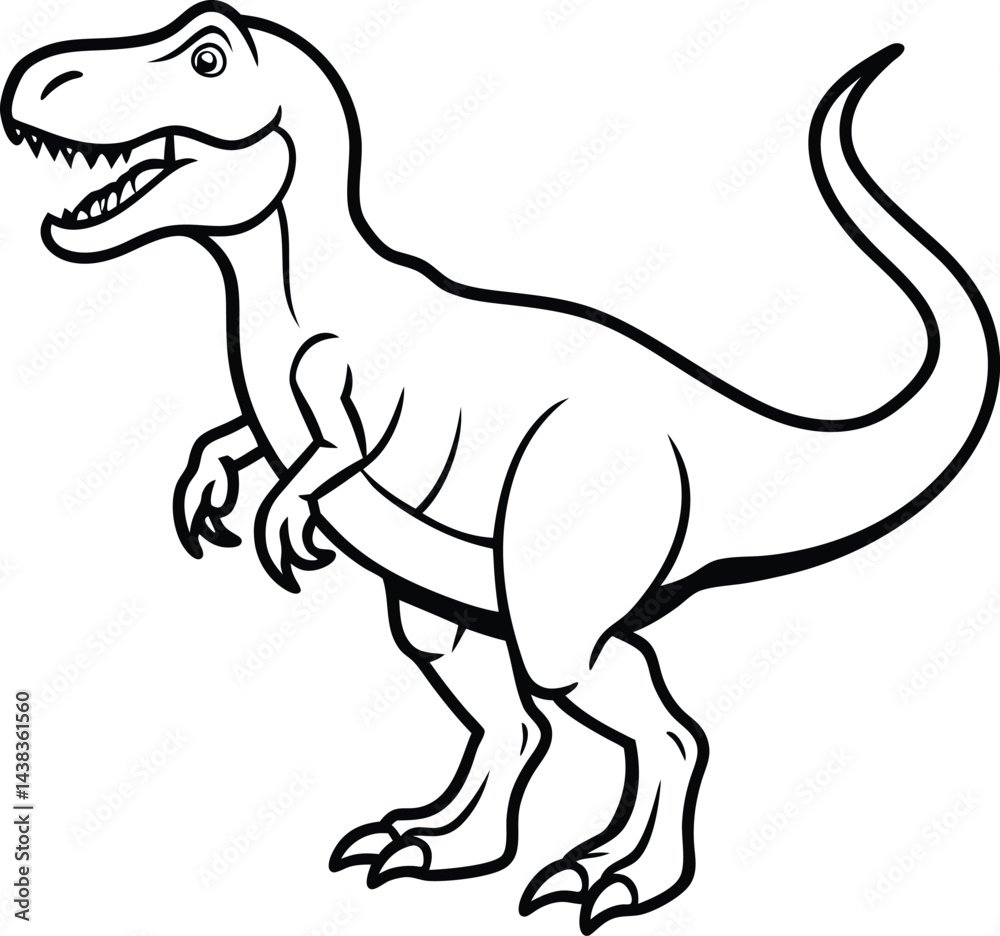 Tyrannosaurus rex dinosaur vector and Illustration of tyrannosaurus rex, black and white silhouette. Tyrannosaurus rex dinosaur vector and Illustration of tyrannosaurus rex, black and white silhouette.