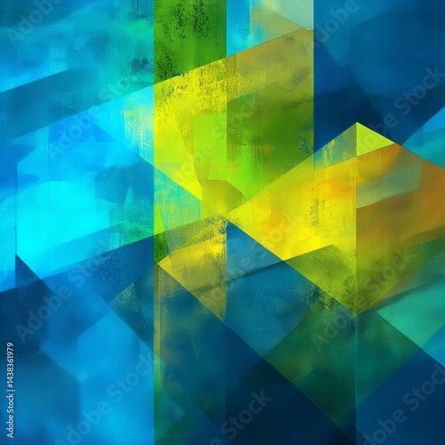 Vibrant abstract geometric shapes in harmonious composition. Ideal for modern design & creative projects. Bold and eye-catching.