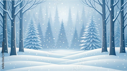 winter landscape with trees