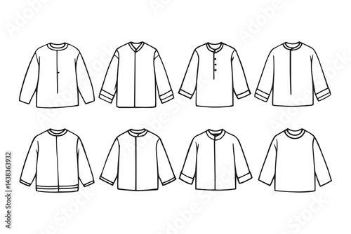 Tunics line art