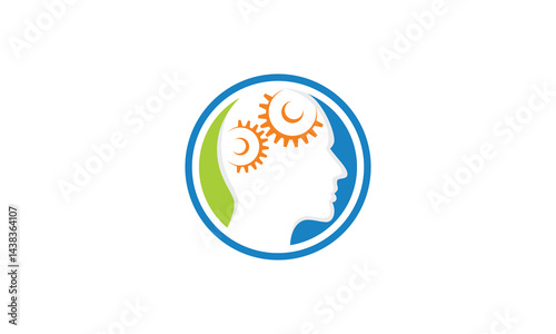 head people work vector logo