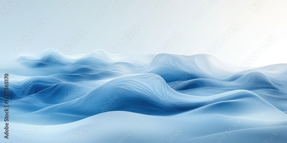 Fototapeta premium Dynamic ocean waves serene seascape abstract art calm atmosphere aerial view