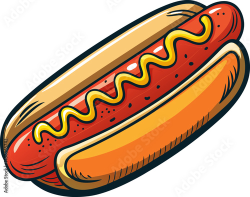 hot dog vector illustration