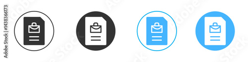 Job description icon simple flat vector icon pack