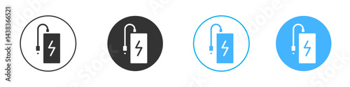 Power bank icon simple flat vector icon pack
