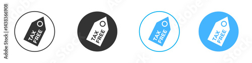 Tax free icon simple flat vector icon pack