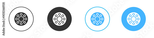 Car bearing icon simple flat vector icon pack