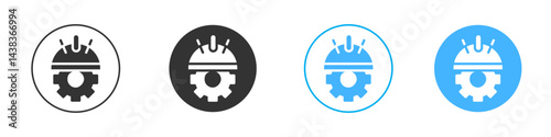 Construction worker icon simple flat vector icon pack