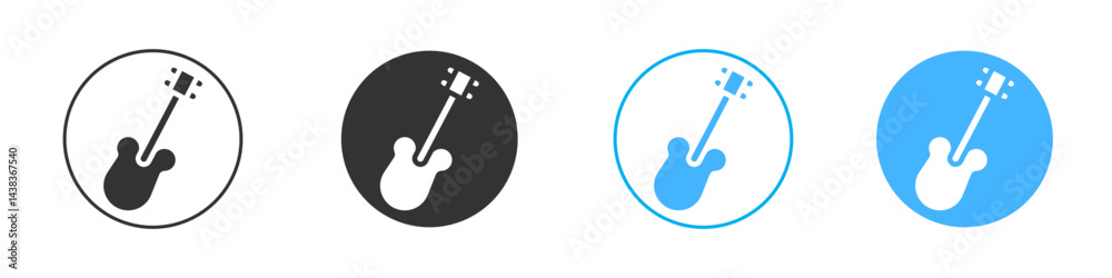 Guitar icon simple flat vector icon pack Guitar icon simple flat vector icon pack