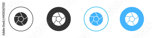 Camera shutter icon simple flat vector icon pack