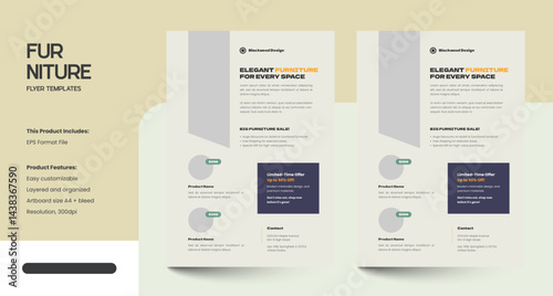 Minimalist Furniture Flyer Design Template