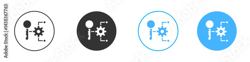 Key factor icon simple flat vector icon pack