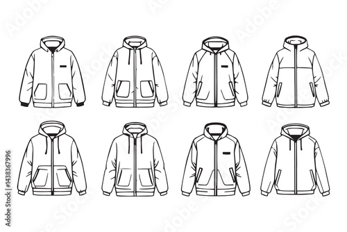  Windbreaker line art