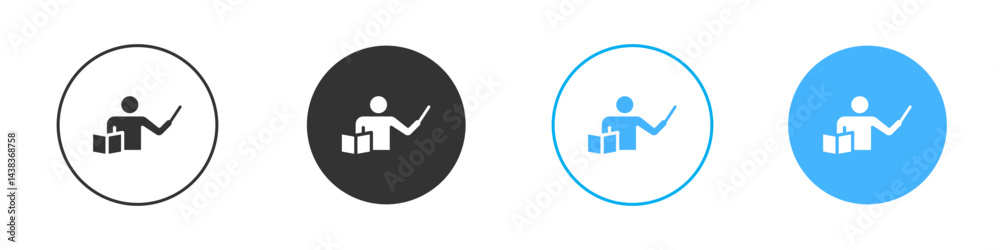 Teaching icon simple flat vector icon pack Teaching icon simple flat vector icon pack