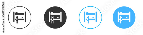 Bunk bed icon simple flat vector icon pack