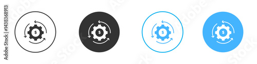 Business model icon simple flat vector icon pack