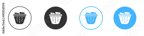 Laundry basket icon simple flat vector icon pack