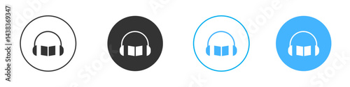 Audio book icon simple flat vector icon pack