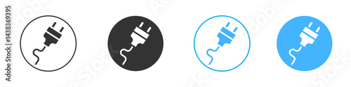 Electrical plug icon simple flat vector icon pack