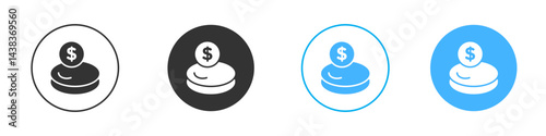 Budget planning icon simple flat vector icon pack