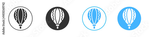 Hot air balloon icon simple flat vector icon pack