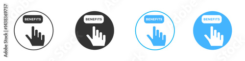 benefits icon simple flat vector icon pack
