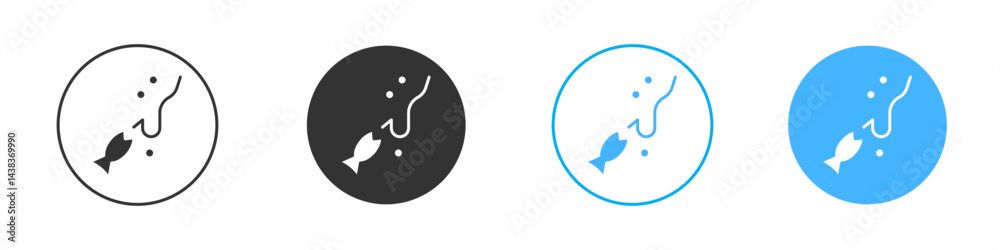 Fishing icon simple flat vector icon pack Fishing icon simple flat vector icon pack