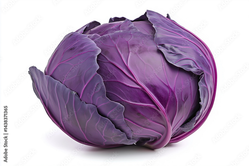 Fototapeta premium Harvesting purple cabbage local farm food photography natural light close-up fresh produce inspiration