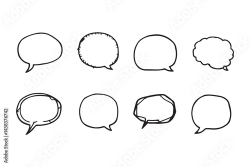 Speech bubble line art