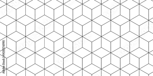 Vector seamless pattern with hexagon square cube geometric pattern shapes grid metal element texture design. abstract tiles gradient science web tech connection triangle diamond honeycomb.