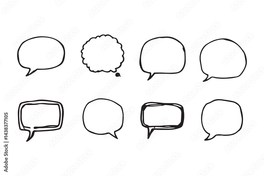 Fototapeta premium Speech bubble line art