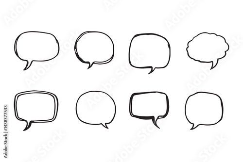 Speech bubble line art