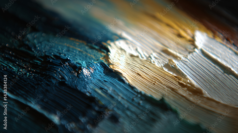 Textured brushstroke art showcasing layered paint techniques.