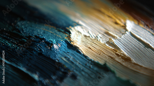 Obraz na płótnie Textured brushstroke art showcasing layered paint techniques. w salonie