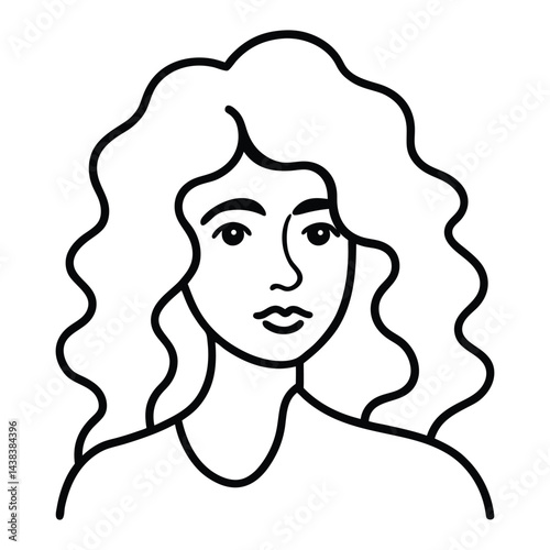 girl with long hair vector silhouette 
