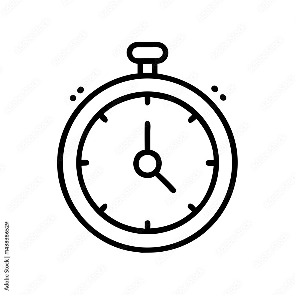 Stopwatch icon indicating time measurement Stopwatch icon indicating time measurement