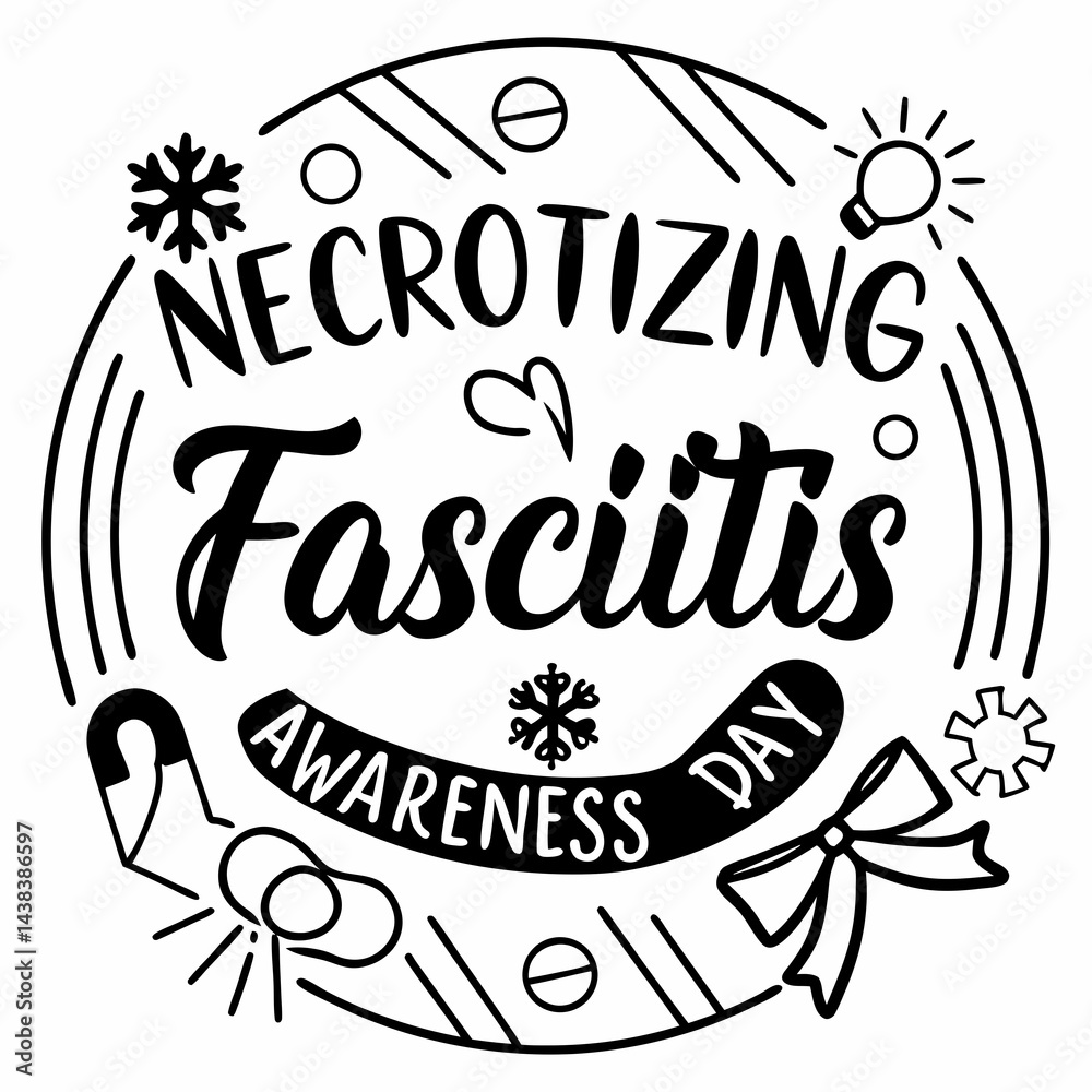 NECROTIZING FASCIITIS AWARENESS DAY vector illustration NECROTIZING FASCIITIS AWARENESS DAY vector illustration