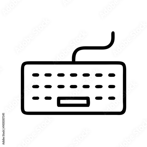 Keyboard illustration on white background