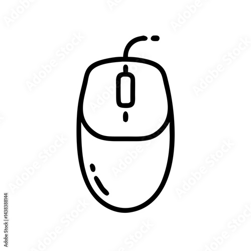 Computer mouse illustration on a white background