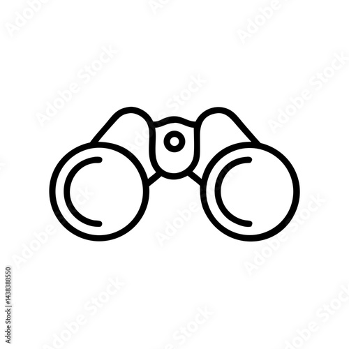 Binoculars illustration in minimalistic design