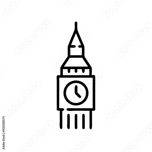 Big Ben clock tower illustration