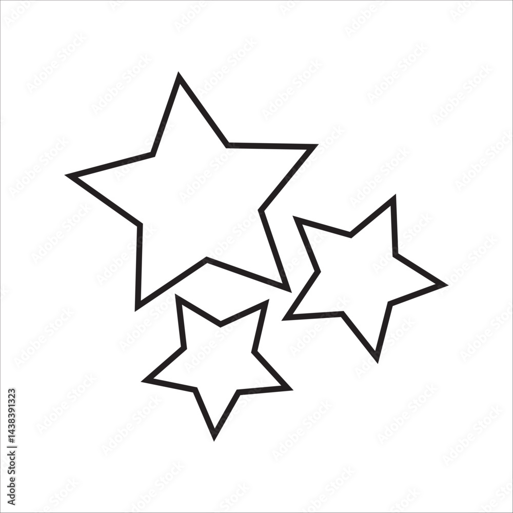 Star Icon set. rating icon vector. favourite star icon on white background Star Icon set. rating icon vector. favourite star icon on white background