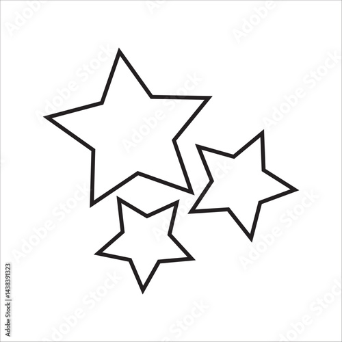 Star Icon set. rating icon vector. favourite star icon on white background
