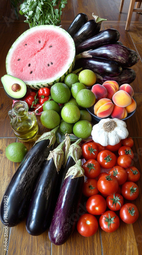 Vibrant Harvest of Fresh Fruits and Vegetables
