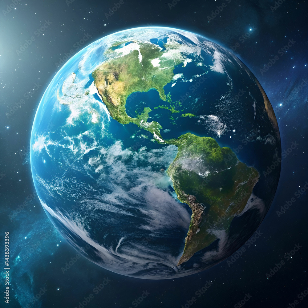 Fototapeta premium digital art with planet earth