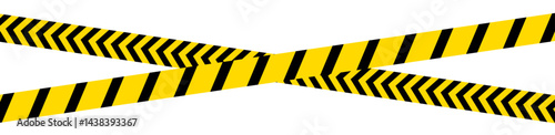 Hazardous warning tape sets. Warning caution sign. Black and yellow line. Construction border.