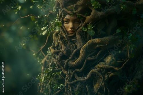 Dryad portrait close-up
