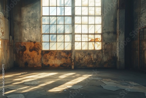 Obraz na płótnie Abandoned warehouse interior w salonie
