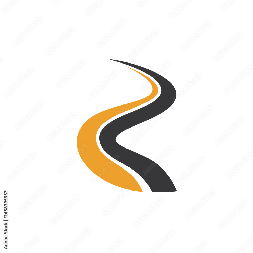 Smooth Curves Forming Abstract Logo Smooth Curves Forming Abstract Logo