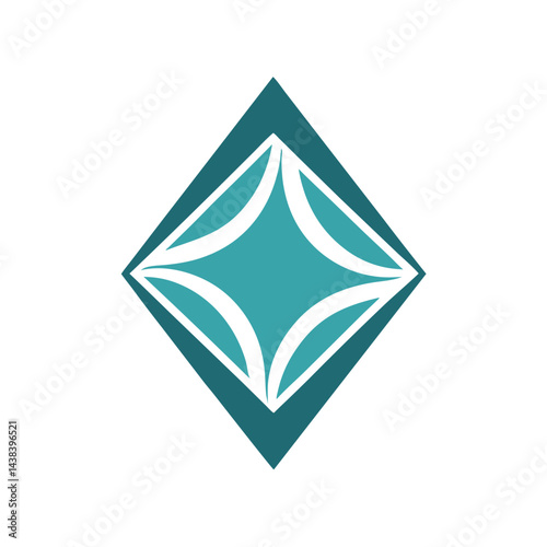 Geometric Rhombus Splitting Logo